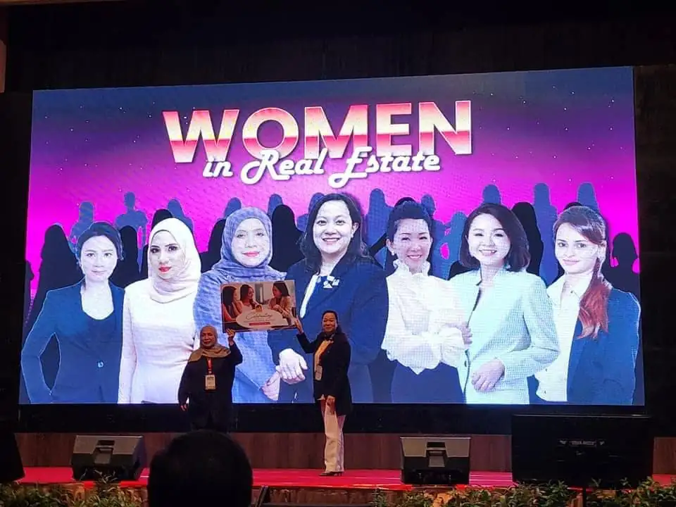 Munirah Mohammad presenting at the Women in Real Estate event